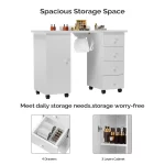 OmySalon Manicure Table Nail Desk w/Electric Downdraft Vent - Image 9